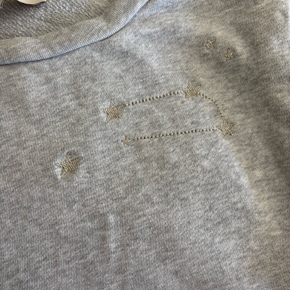 LOFT Gray Crew Neck Sweater Soft Knit Long Sleeve with Constellation Stitching - Picture 4 of 6